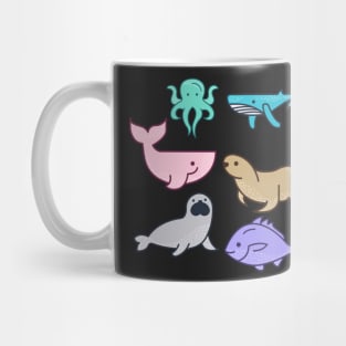 kawaii cute cartoon sea animal Mug